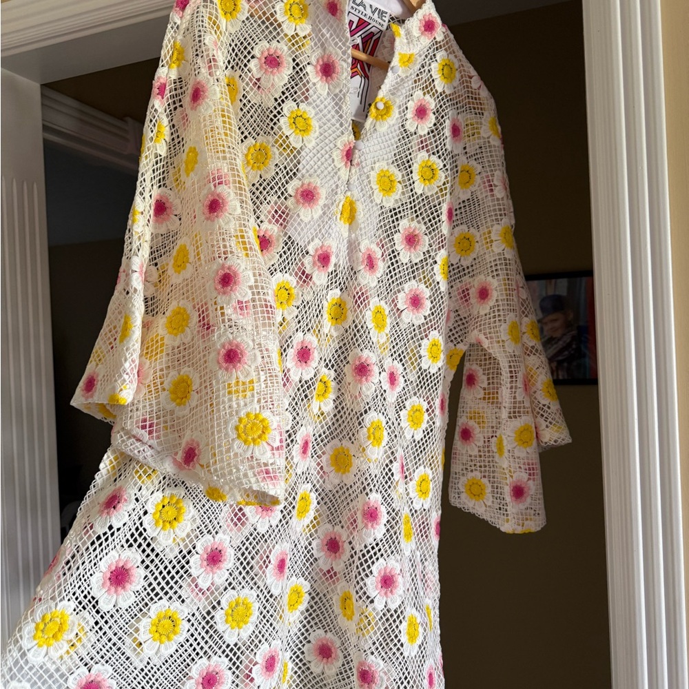 La Vie Crochet Floral Cover-Up